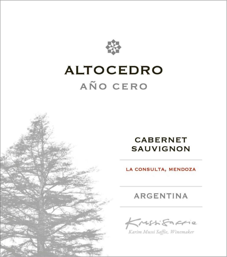 Bottle of Altocedro Ano Cero Cabernet Sauvignon la Consulta Mendoza 2020