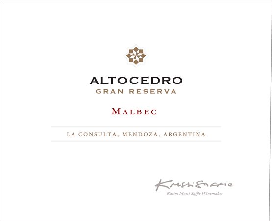 Bottle of Altocedro Malbec Gran Reserve 2021