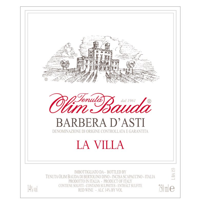 Bottle of Bauda Tenuta Olim Bauda Barbera D'asti DOCG la Villa 2023