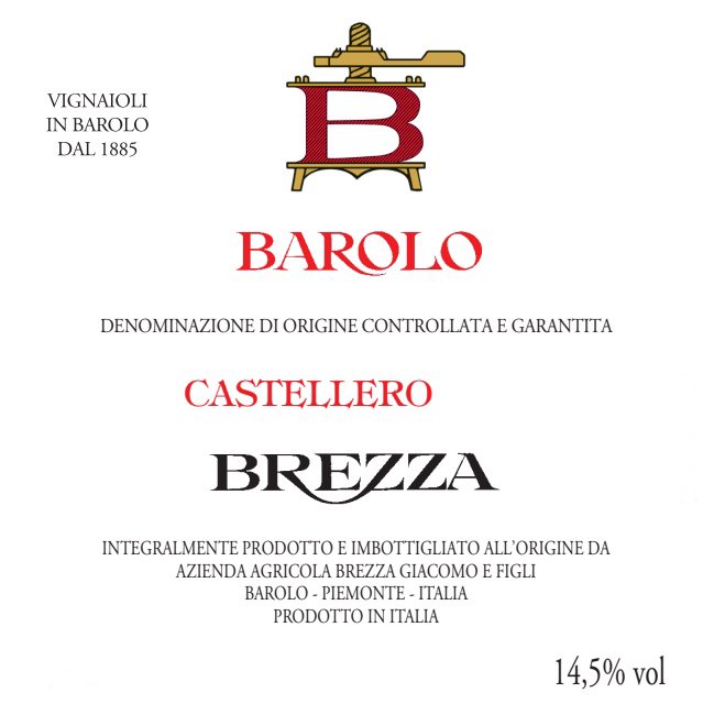 Bottle of Brezza Giacomo Brezza Barolo DOCG 2019
