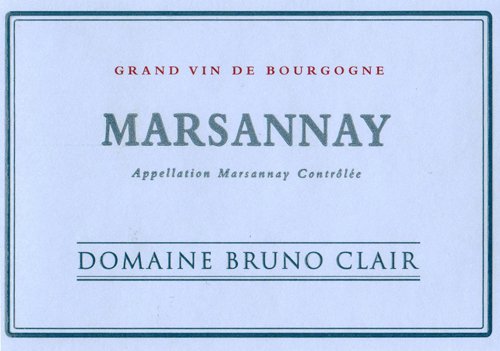 Bottle of Bruno Clair Domaine Bruno Clair Marsannay les Charmes aux Pretres 2019