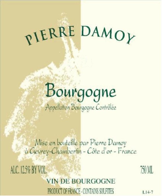 Bottle of Damoy Domaine Pierre Damoy Bourgogne Rouge 2019