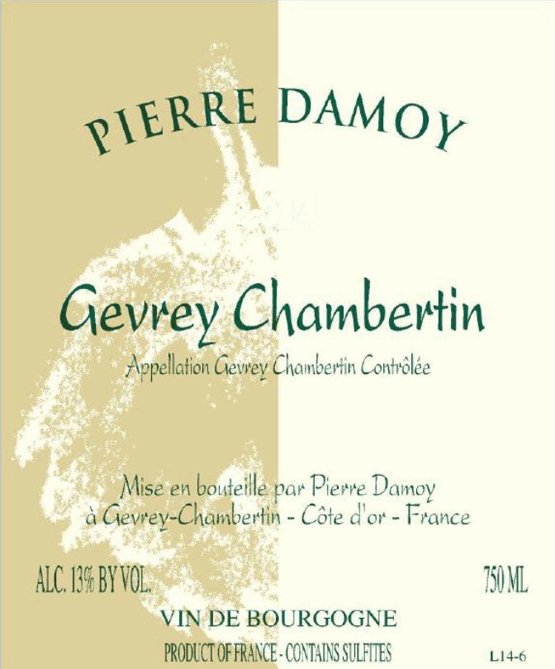 Bottle of Damoy Domaine Pierre Damoy Gevrey Chambertin 2018