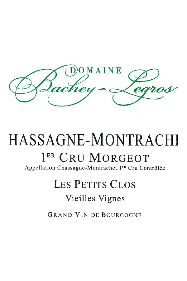 Bottle of Bachey-Legros Domaine Bachey-Legros Chassagne Montrachet 1er Cru Morgeot 2023