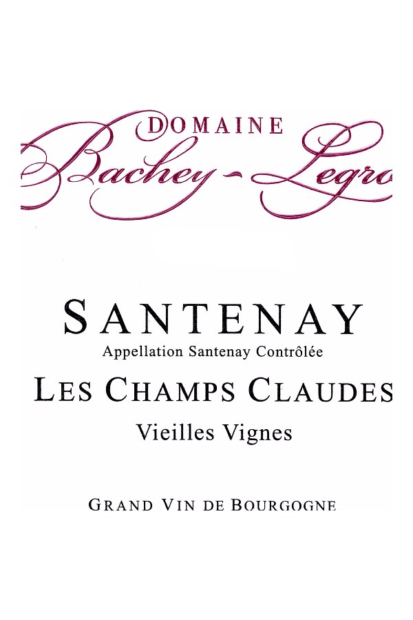 Bottle of Bachey-Legros Domaine Bachey-Legros Santenay les Champs Claude 2022