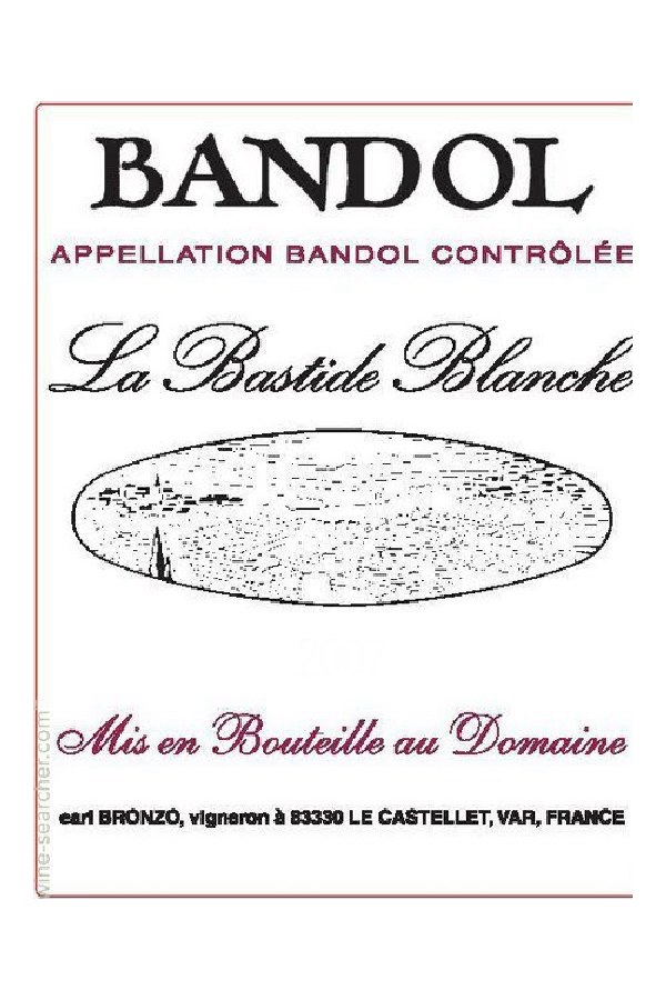 Bottle of Domaine Bastide Blanche Bandol Rose 2025