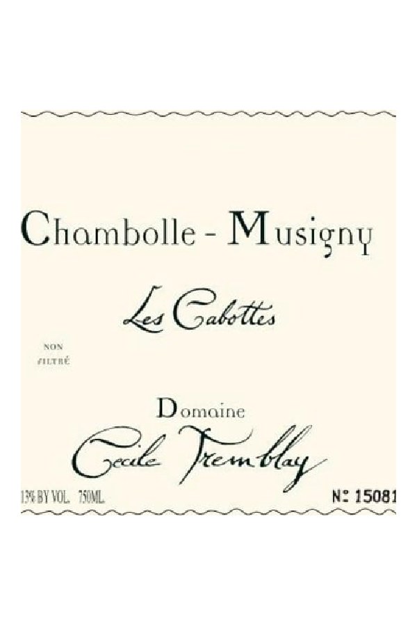 Bottle of Domaine Cecile Tremblay Domaine Cecile Tremblay Chambolle Musigny les Cabottes 2021
