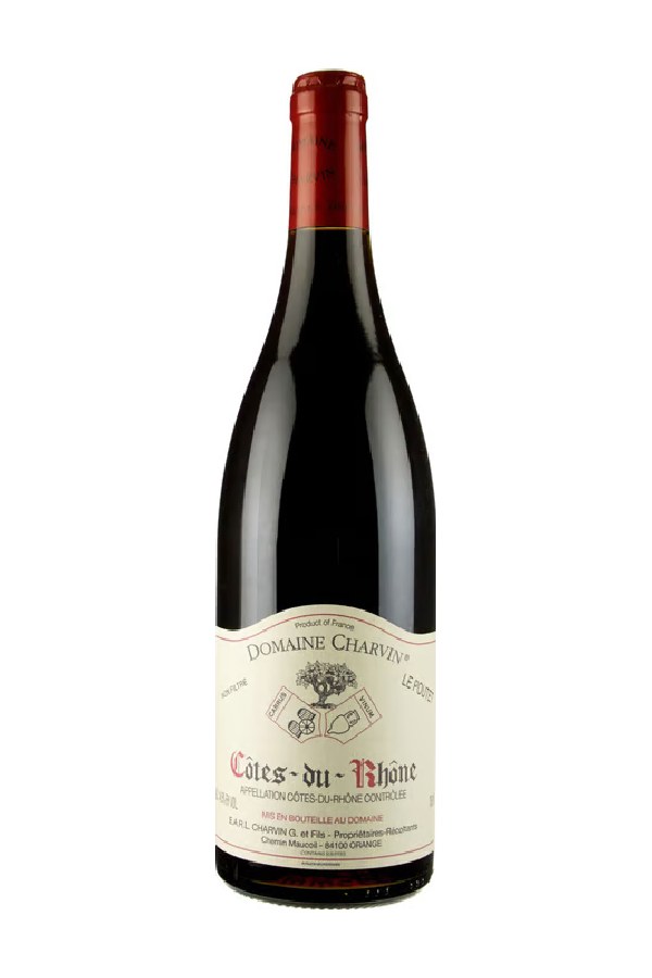 Bottle of Domaine Charvin Cotes du Rhone le Poutet 2023