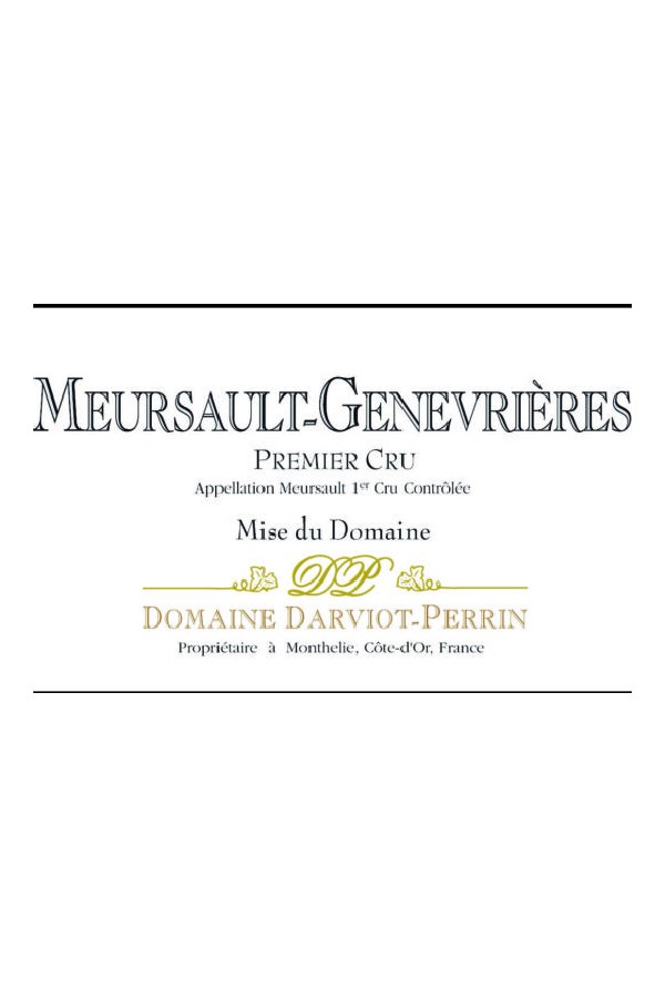 Bottle of Domaine Darviot-Perrin Domaine Darviot-Perrin Meursault 1er Cru les Genevrieres 2023