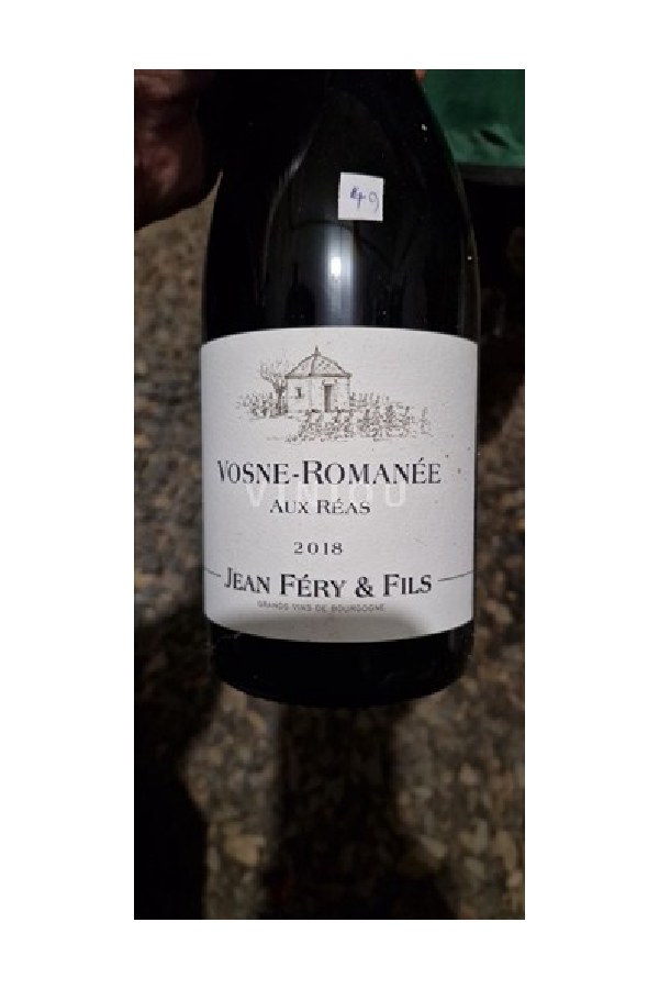 Bottle of Domaine Jean Fery Vosne Romanee aux Reas 2019