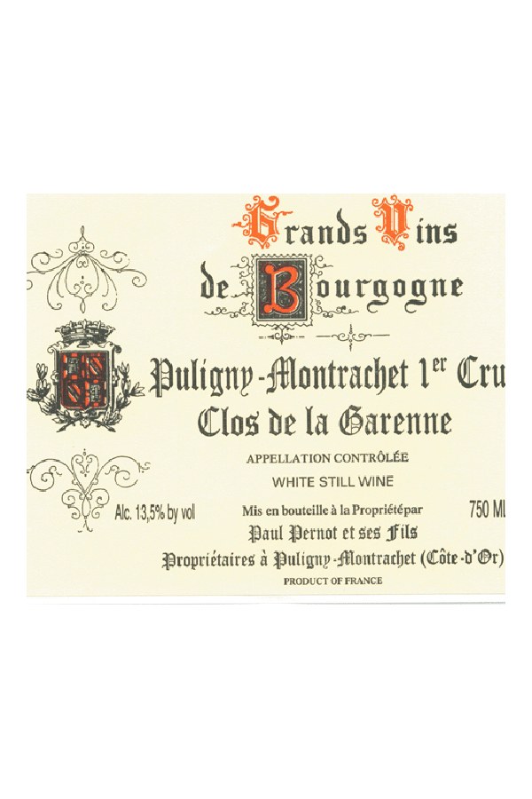 Bottle of Domaine Paul Pernot Domaine Paul Pernot Puligny Montrachet 1er Cru Clos de la Garenne 2024
