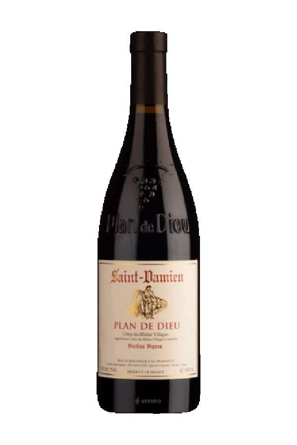 Bottle of Domaine Saint Damien Cotes du Rhone Plan de Dieu 2022