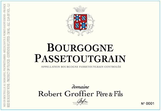Bottle of Groffier Domaine Robert Groffier Bourgogne Rouge 2023