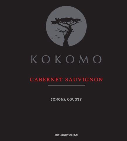Bottle of Kokomo Winery Cabernet Sauvignon Sonoma County 2022