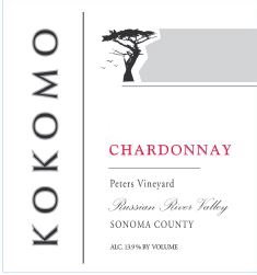 Bottle of Kokomo Winery Chardonnay Russian River Valley Peter's Vineyard 2024