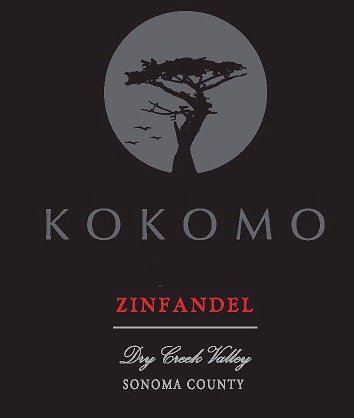 Bottle of Kokomo Winery Zinfandel Dry Creek Valley 2021