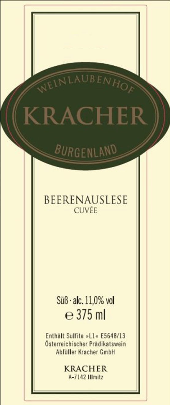 Bottle of Kracher Gerhard Kracher Cuvee Zweigelt Beerenauslese 2021