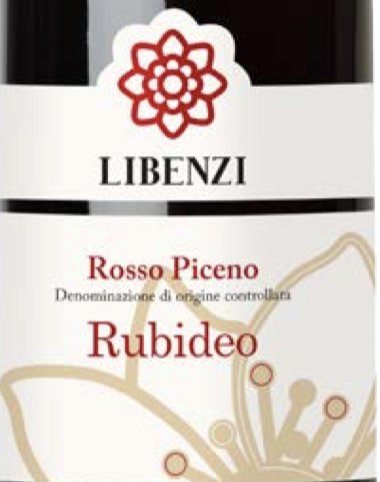 Bottle of Libenzi Rosso Piceno DOC Rubideo 2016