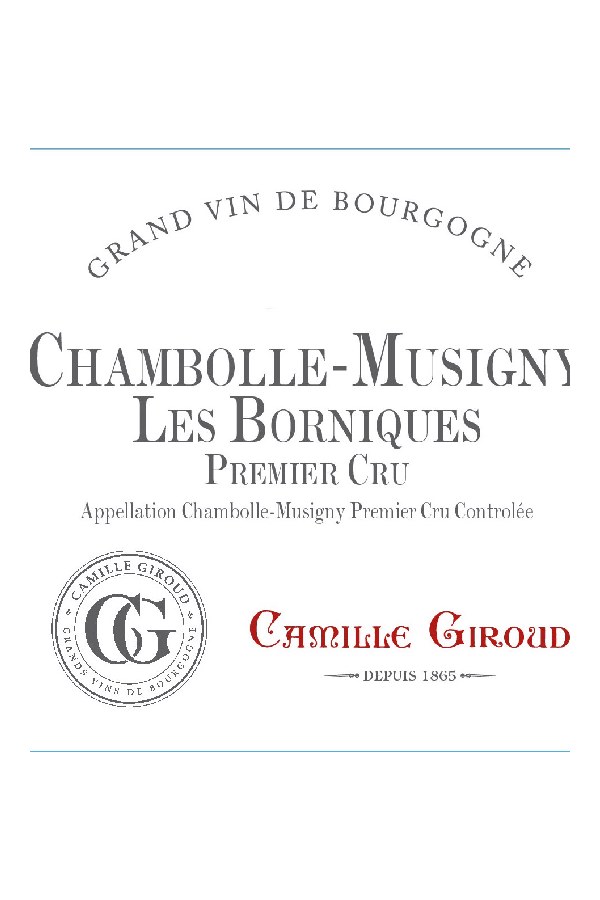 Bottle of Camille Giroud Maison Camille Giroud Chambolle Musigny 1ER Cru les Borniques 2022