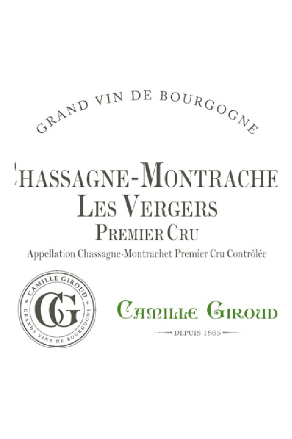 Bottle of Camille Giroud Maison Camille Giroud Chassagne Montrachet 1ER Cru les Vergers 2018