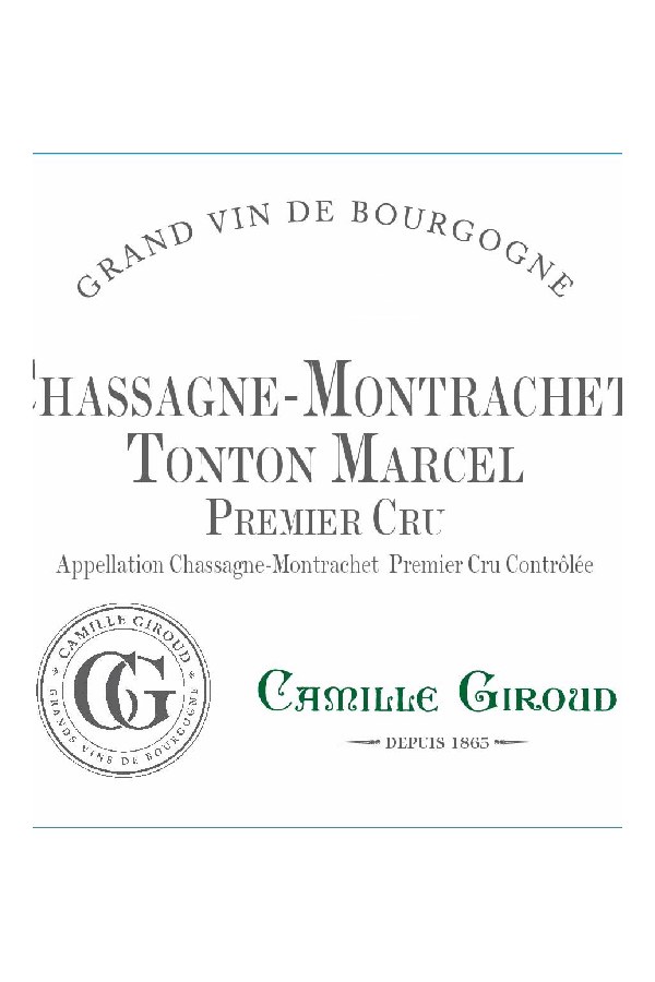 Bottle of Camille Giroud Maison Camille Giroud Chassagne Montrachet 1ER Cru Tonton Marcel 2023