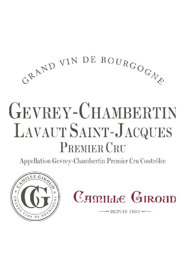 Bottle of Camille Giroud Maison Camille Giroud Gevrey Chambertin 1ER Cru Lavaut Saint Jacques 2020