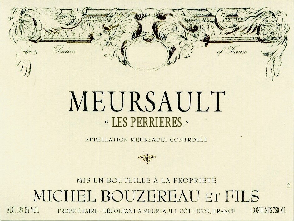 Bottle of Michel Bouzereau Domaine Michel Bouzereau Meursault 1er Cru les Genevrieres 2021