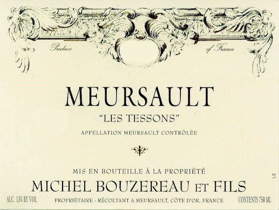 Bottle of Michel Bouzereau Domaine Michel Bouzereau Meursault les Tessons 2021