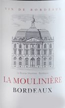 Bottle of Mouliniere La Mouliniere Bordeaux Rouge 2023