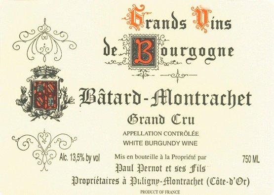 Bottle of Pernot Domaine Paul Pernot Batard Montrachet Grand Cru 2022