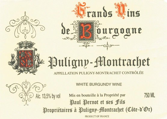 Bottle of Pernot Domaine Paul Pernot Puligny Montrachet 1er Cru Chalumaux 2022