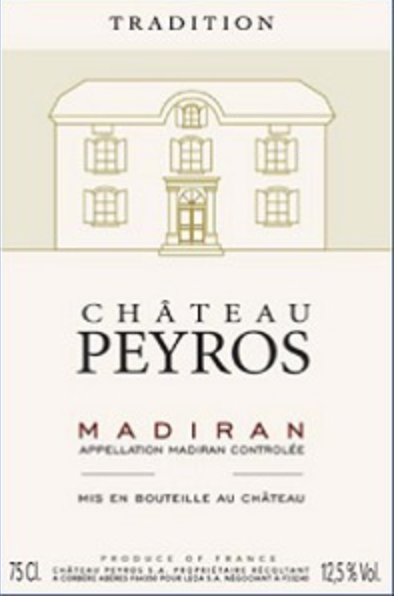 Bottle of Peyros Château Peyros Madiran Vielles Vignes 2019
