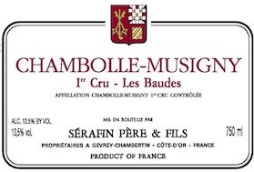 Bottle of Serafin Chambolle Musigny Baudes 2004